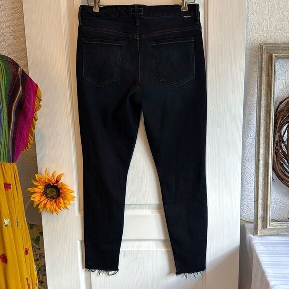 Mother Stunner Zip Ankle Step Fray Not Guilty Women's Black Jeans-31-Excellent - Picture 5 of 16